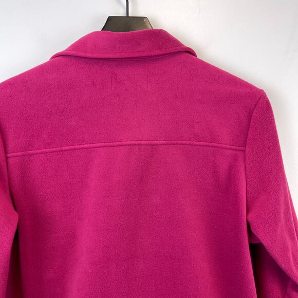 TNA Aritzia XS Sno Polar Button Down Shirt Pink Fleece - Picture 8 of 10